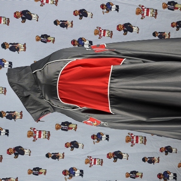 Tampa Bay Buccaneers embroidered pewter & red pullover windbreaker 2XL jacket - Picture 3 of 8